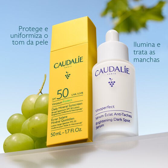 Protetor Solar Mineral Iluminador Caudalie Vinosun FPS 50
